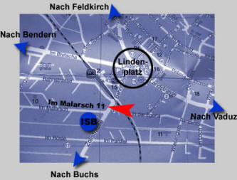 Lageplan ISB AG in Schaan